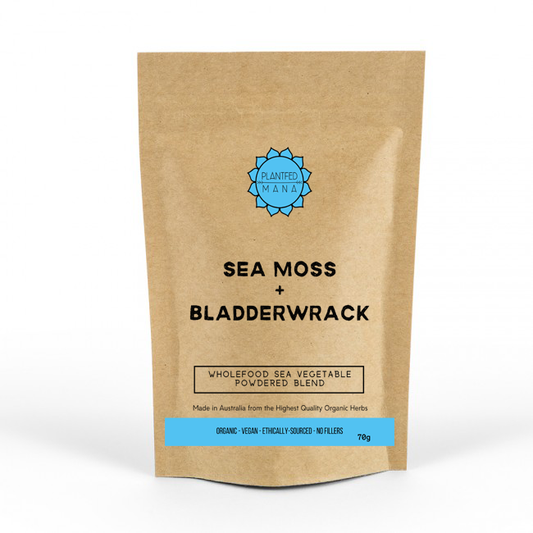 Irish Sea Moss & Bladderwrack, Organic & Wildcrafted, Capsules and Powder